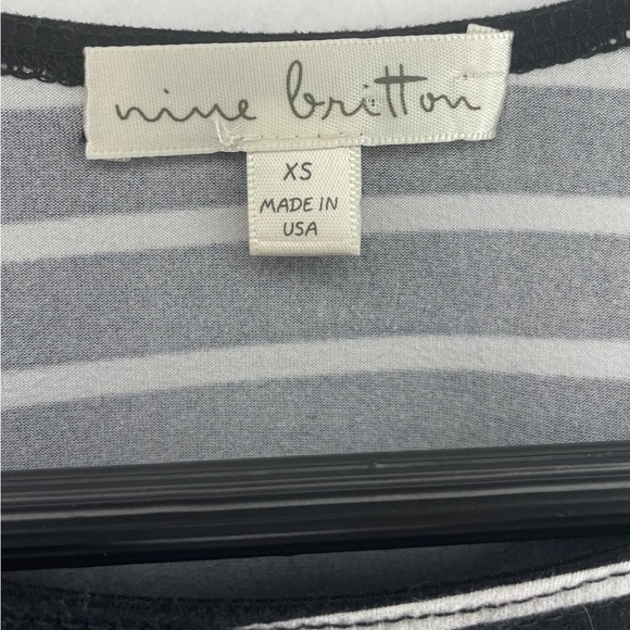NWOT Nine Britton Stripe Soft Swing Tank Dress, Black & White, XS New Stitch Fix - Picture 2 of 3